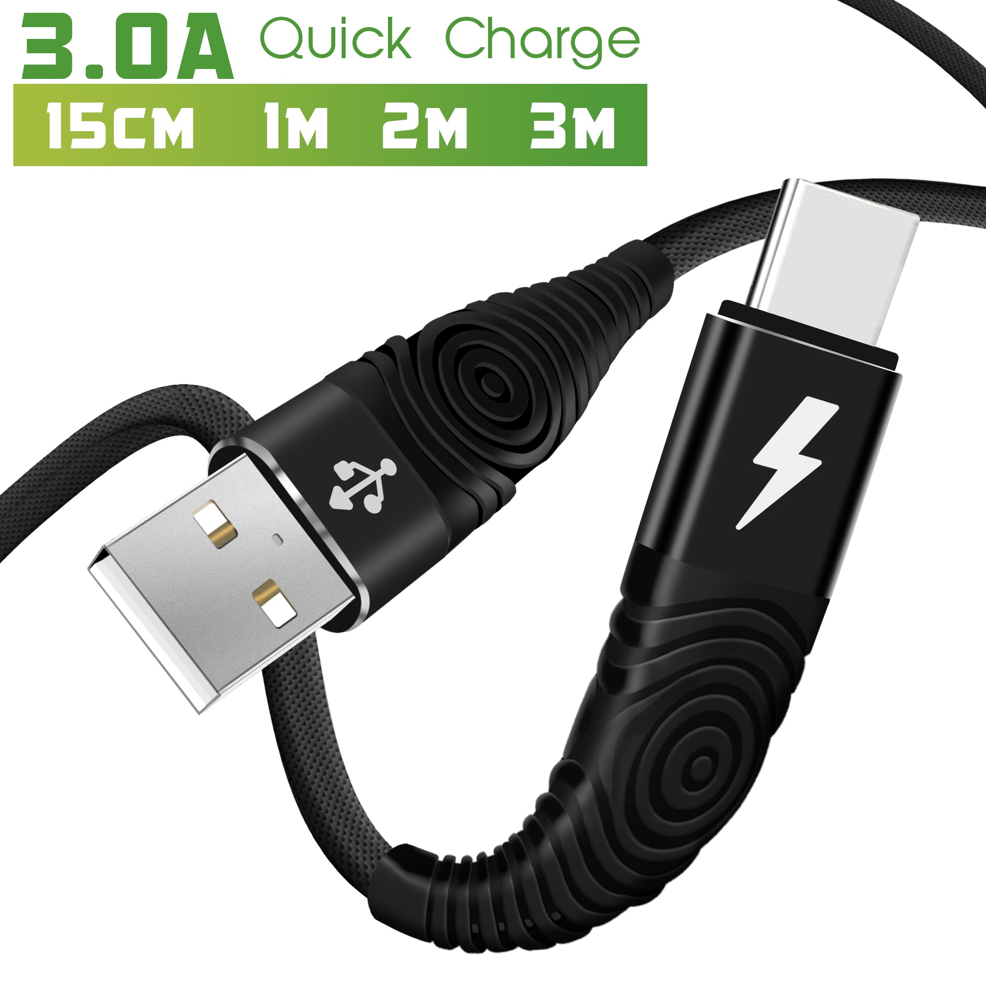 USB C Cable Fast Charge Type C 3.1 for Charging and Data Syncing