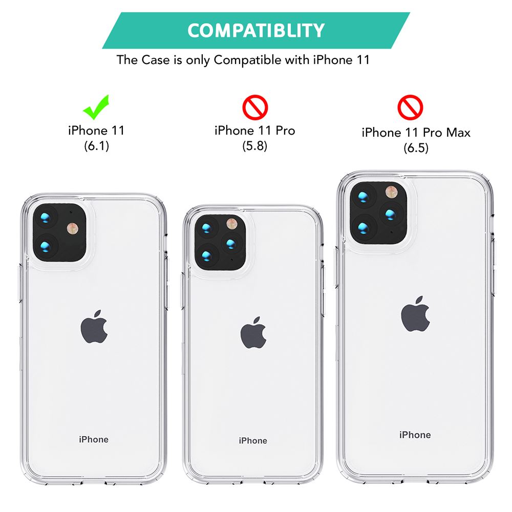Best Hard Back Case with Clear soft Bumper around Edges for iPhone 11 - TradeNRG UK