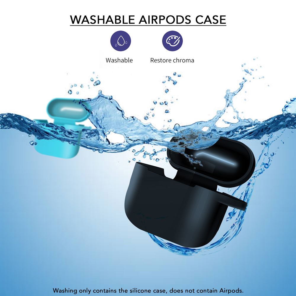 Silicone Airpods Pro Case Cover Black - iSOUL
