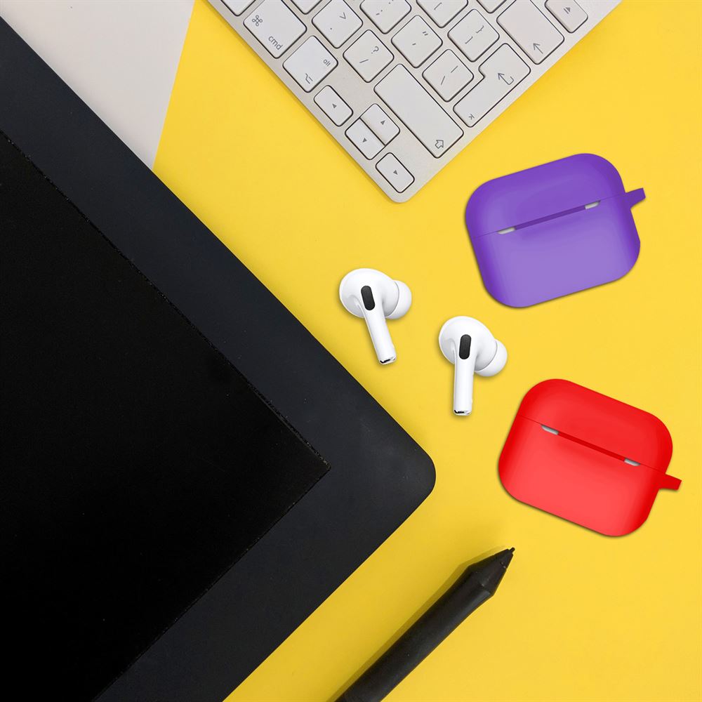 Silicone Airpods Pro Case Cover Black - iSOUL