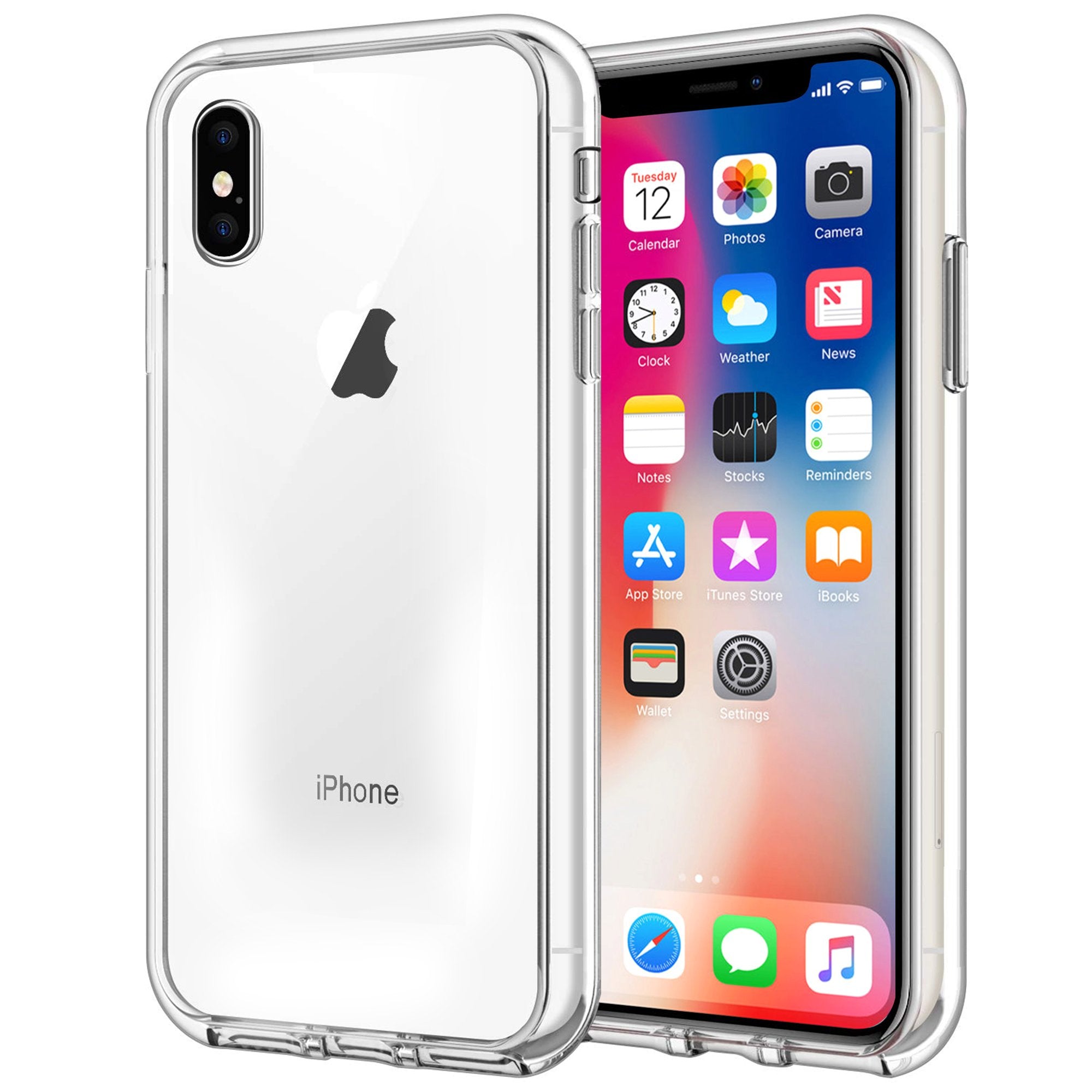 Case for iPhone X Shock Proof Soft TPU Silicone Phone Clear Slim Cover