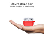 Silicone Wash-Proof Red Airpods Pro Cover Case - iSOUL