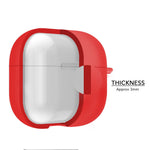 Silicone Wash-Proof Red Airpods Pro Cover Case - iSOUL