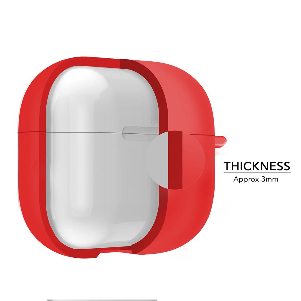 Silicone Wash-Proof Red Airpods Pro Cover Case - iSOUL
