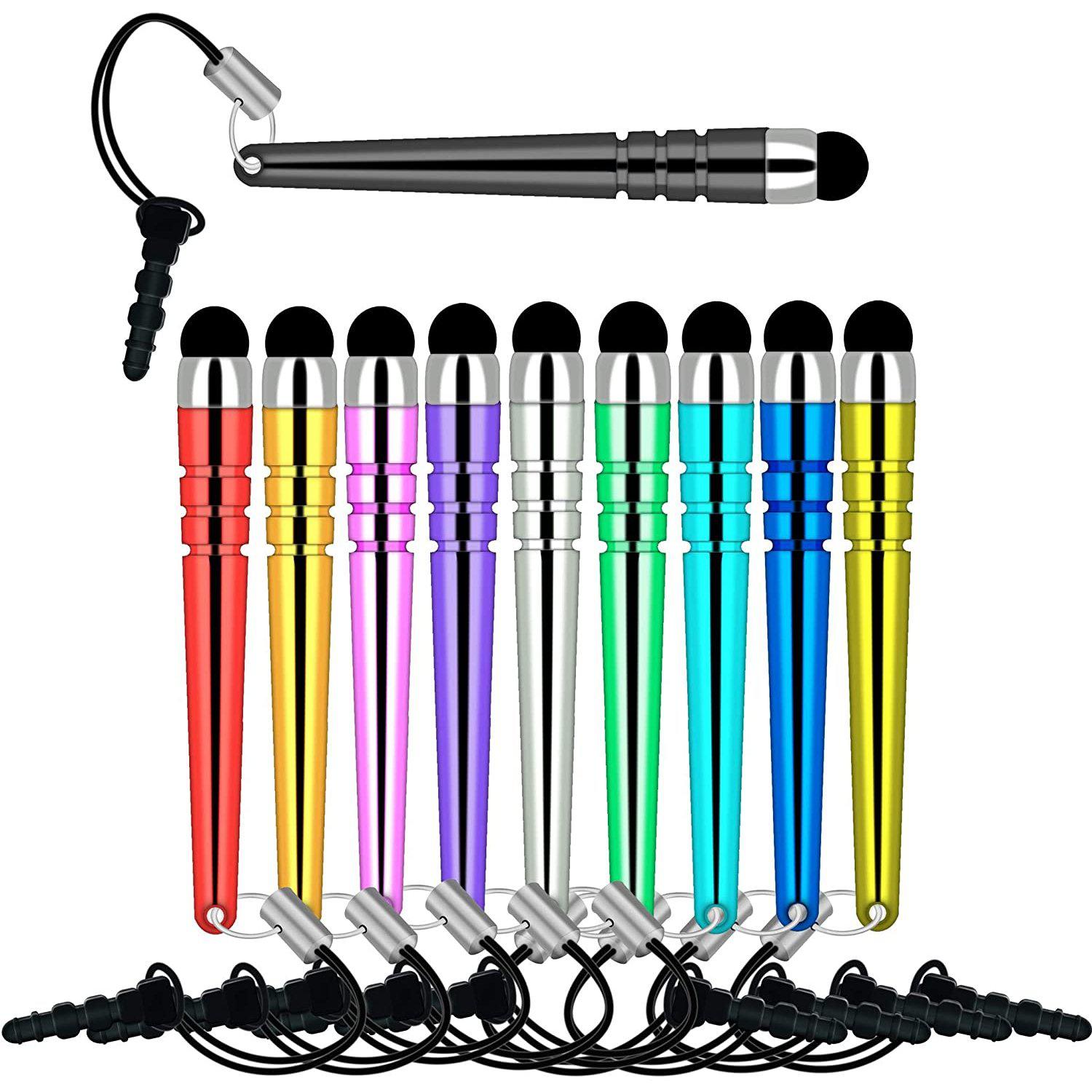 iSOUL Premium Quality 10 Pack Stylus Touch Pen With Anti-Dust Plug Cap IS-ST-984.