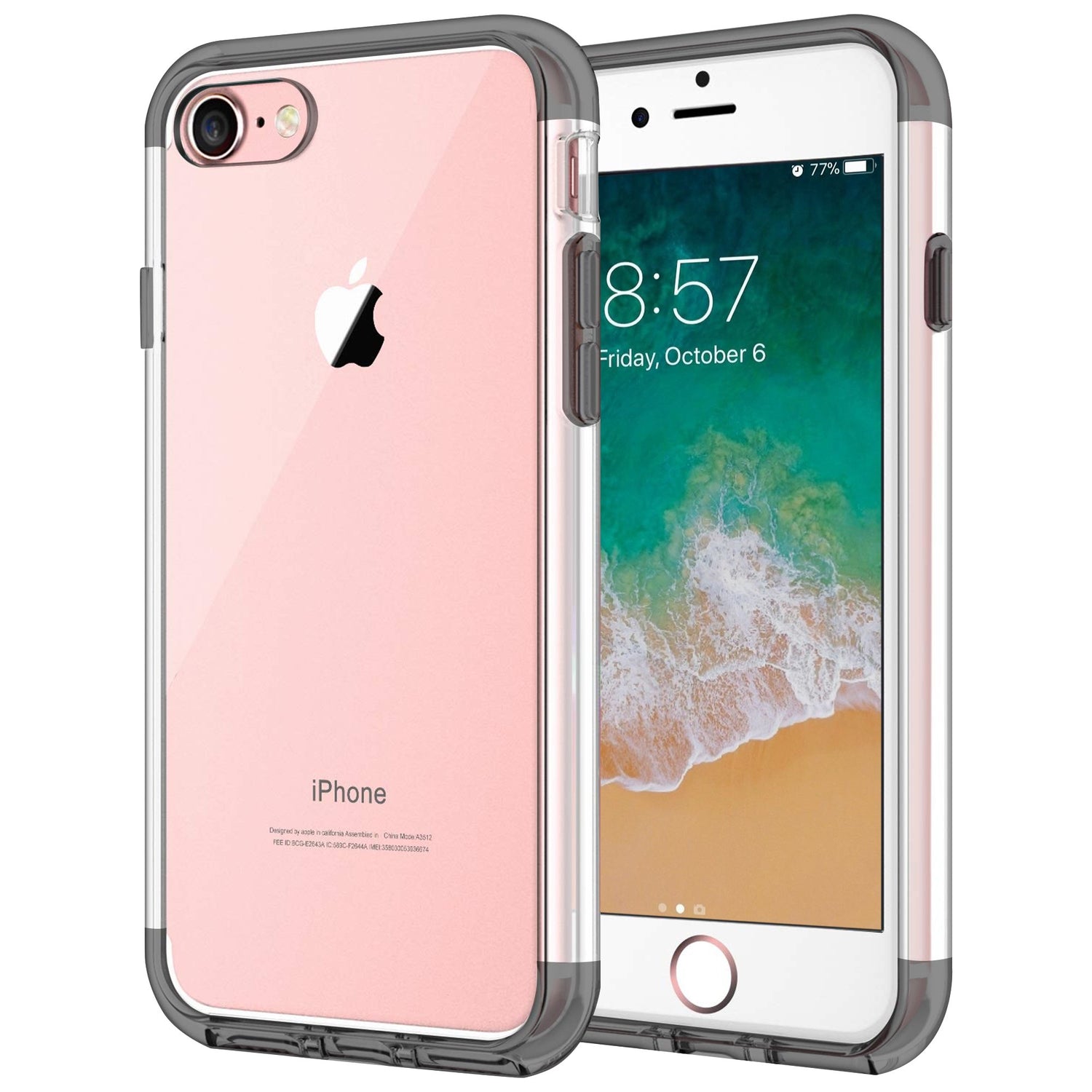 Case for iPhone 7 Shock Proof Soft TPU Silicone Phone Clear Slim Cover
