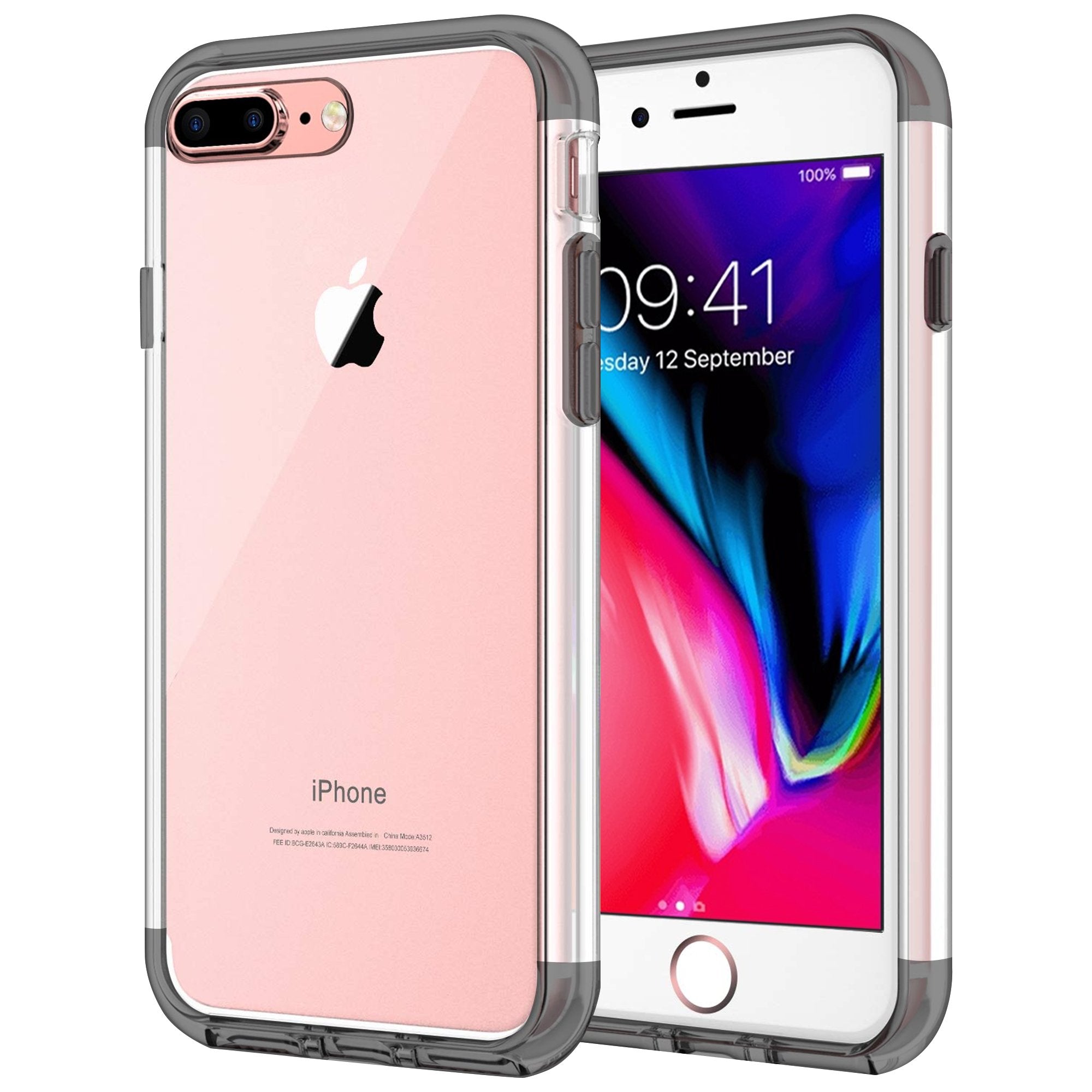 Case for iPhone 7 Plus Shock Proof Soft TPU Silicone Phone Clear Slim Cover