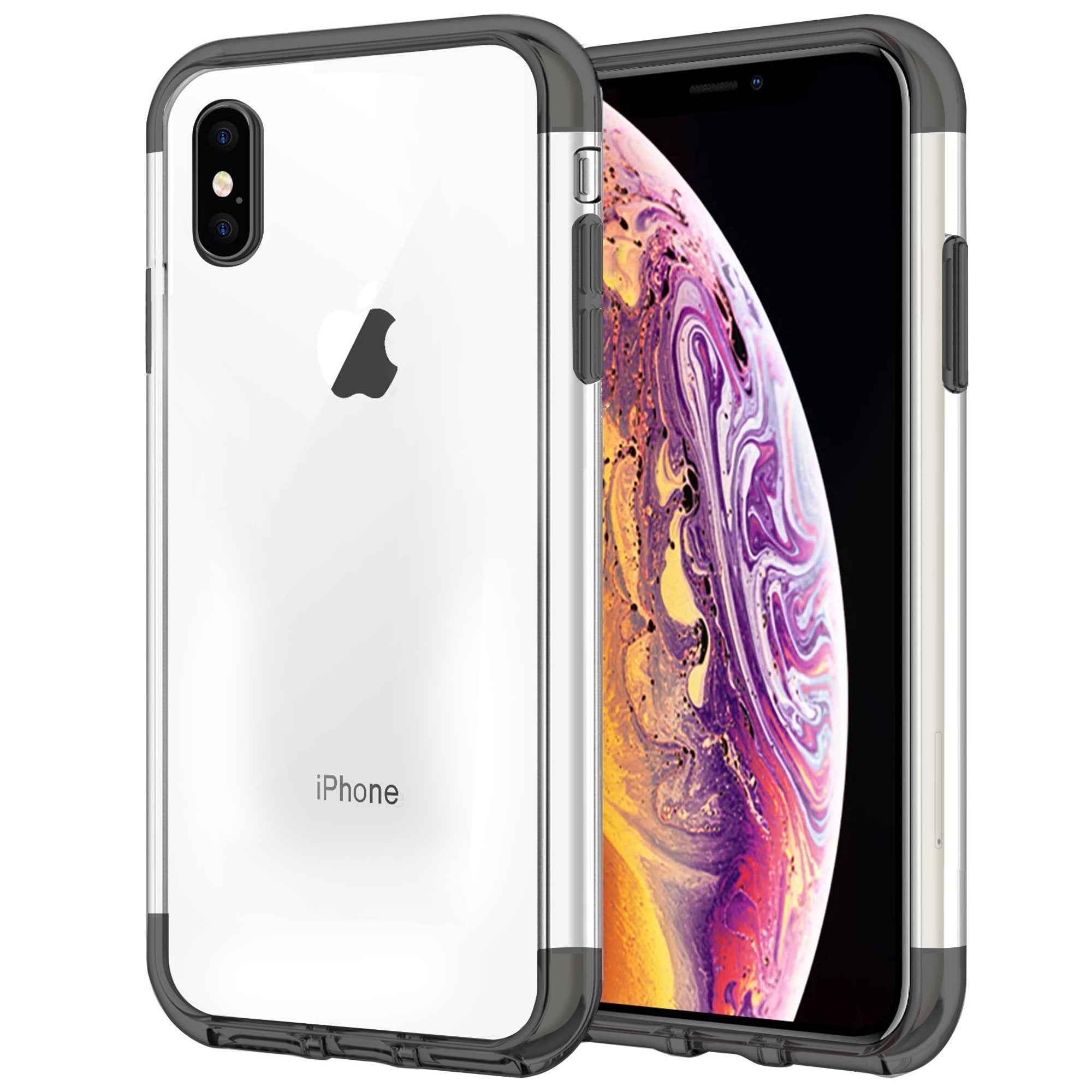 Case for iPhone XS Shock Proof Soft TPU Silicone Phone Clear Slim Cover