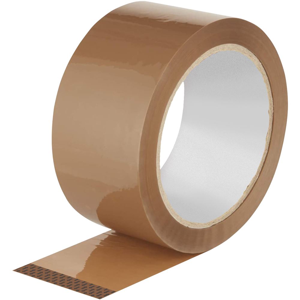 Brown Packing Tape 48mm X 66M (6 Roll Pack) Parcel Packaging Tape