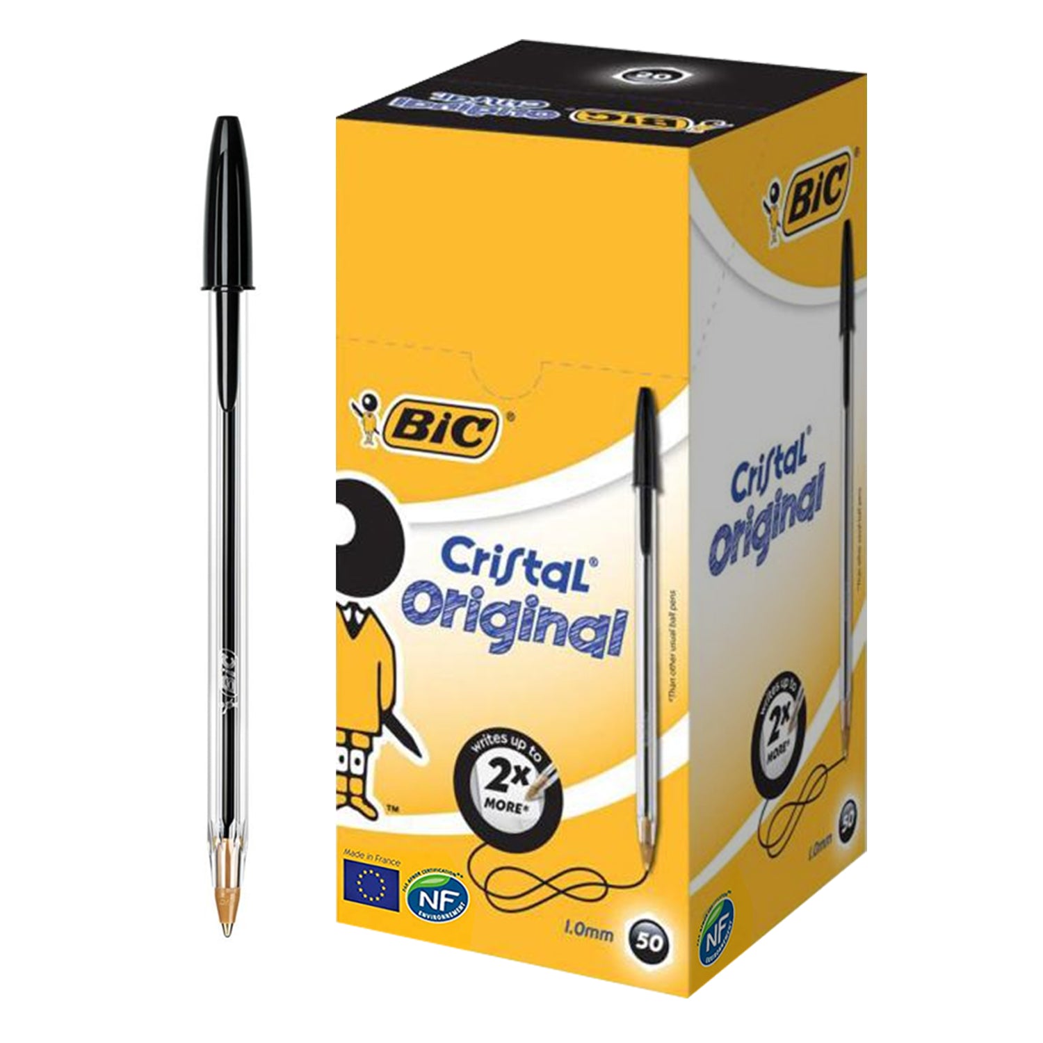BIC Cristal Original Ballpoint Pens Medium Point (1.0 mm) Tip Line
