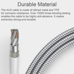 1M 3.5MM JACK PLUG AUX METAL CABLE AUDIO LEAD FOR HEADPHONE/MP3/IPOD/CAR - iSOUL