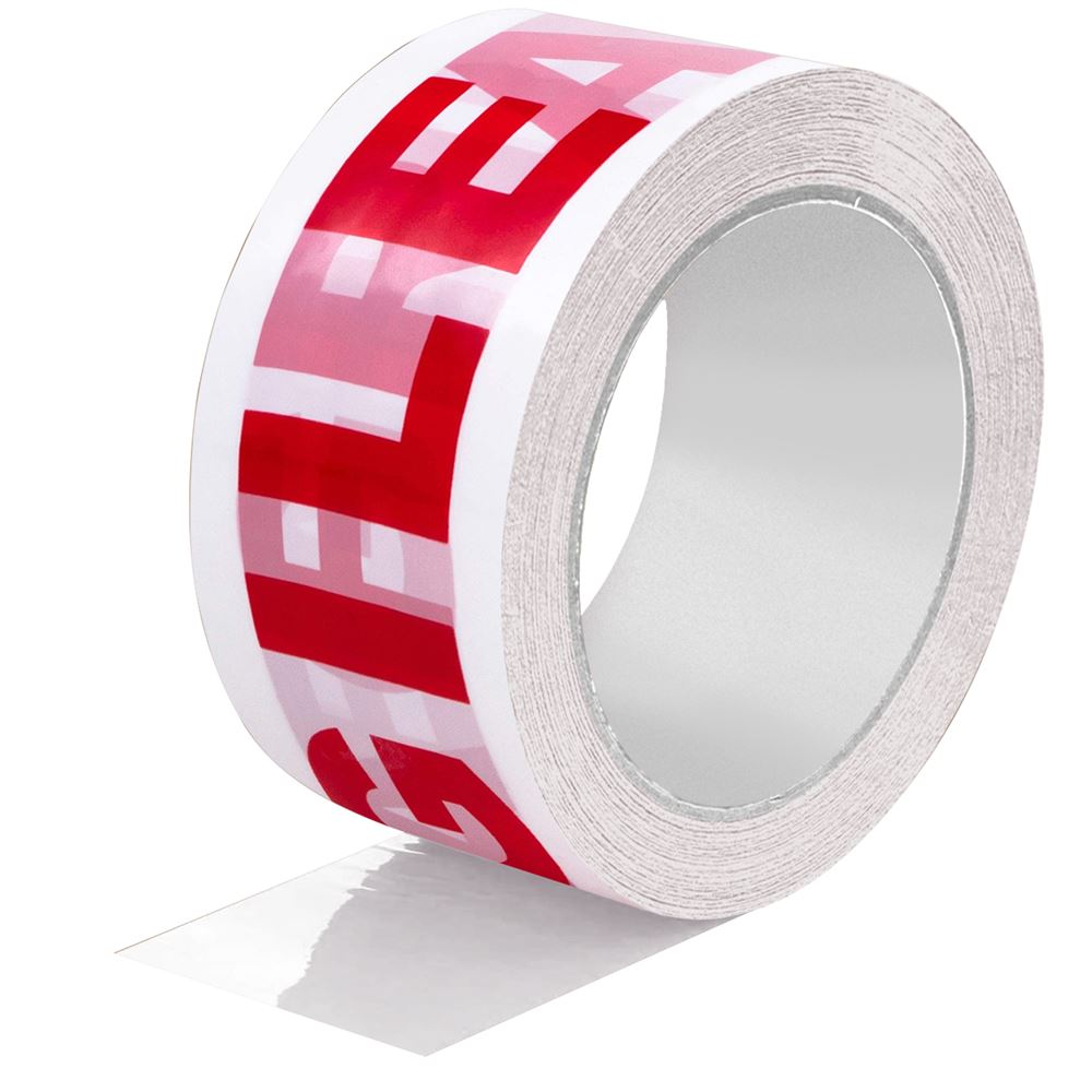 Fragile Tape 48mm X 66M (6 Roll Pack) Printed Packing Parcel Tape