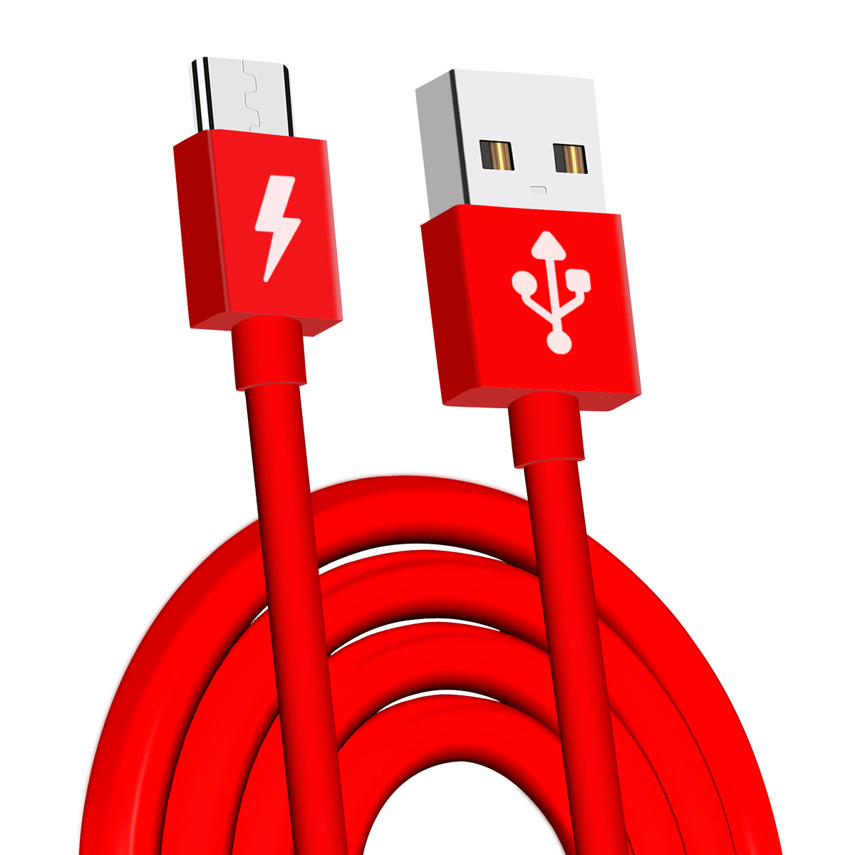 PUFFER Fast Charge Micro USB Cable – 1M/2M High Speed Data Sync – Red/Grey/Gold/Rose Gold