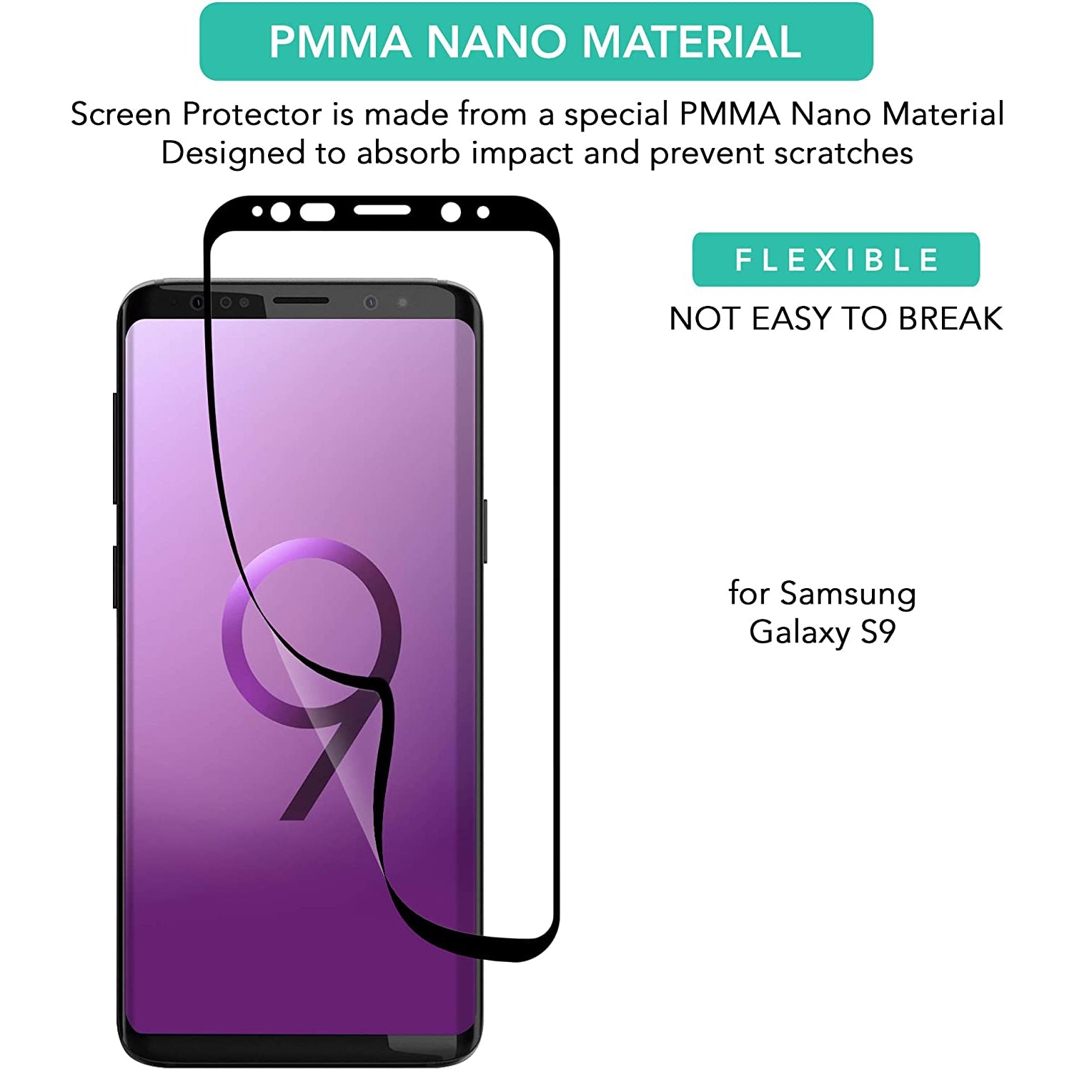 ISOUL 3 Pack Flexible Screen Protector for Samsung Galaxy S9 5.8"
