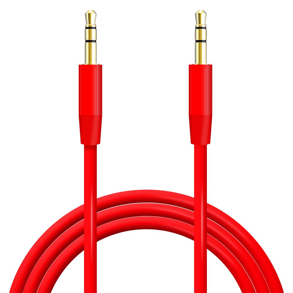 1m 2m 3.5mm Jack Aux Cable Red Male To 3.5mm Jack Male Audio Cable