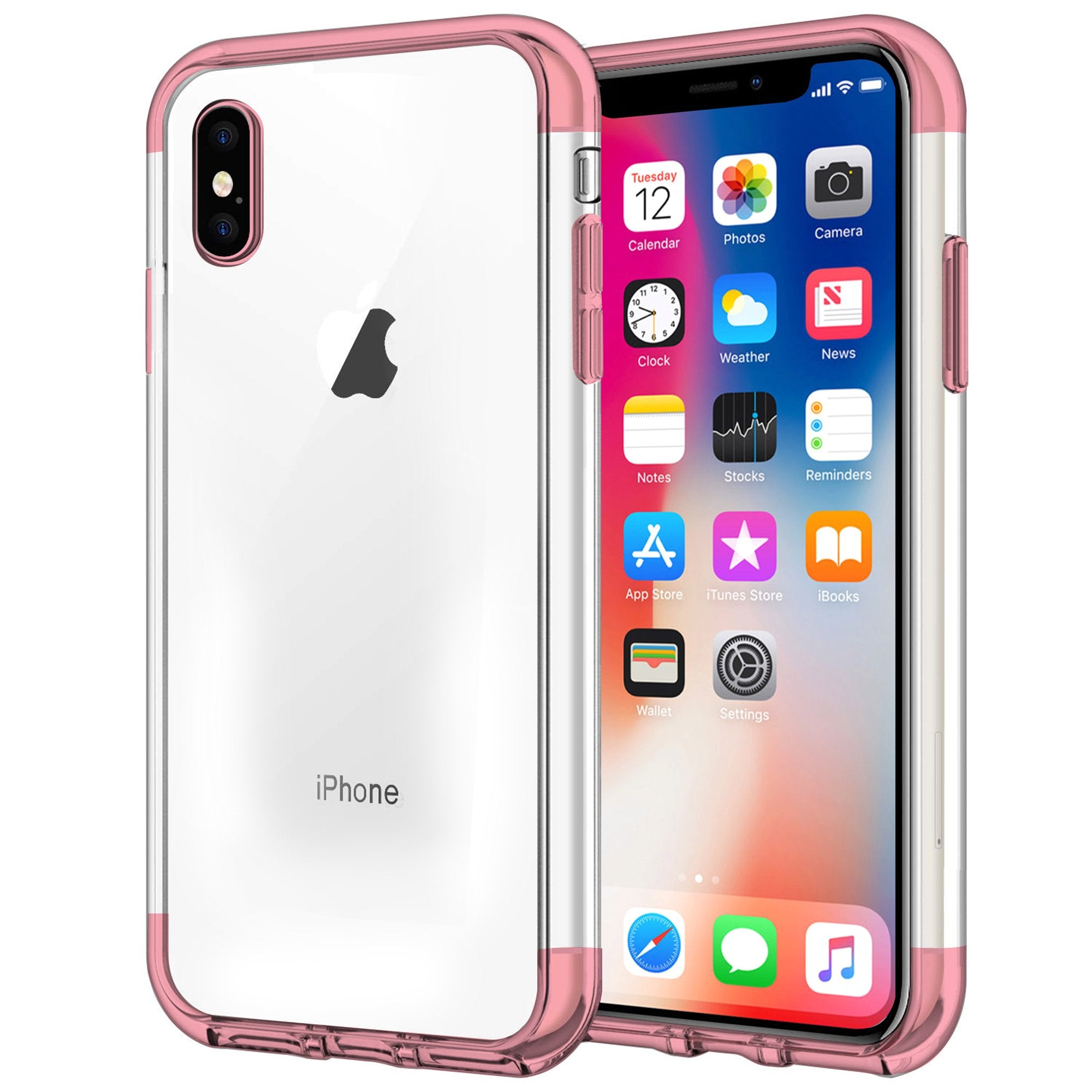 Case for iPhone X Shock Proof Soft TPU Silicone Phone Clear Slim Cover