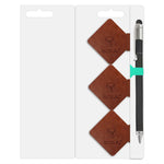 3X Brown Leather Adhesive Pen Loop for Notebooks - iSOUL
