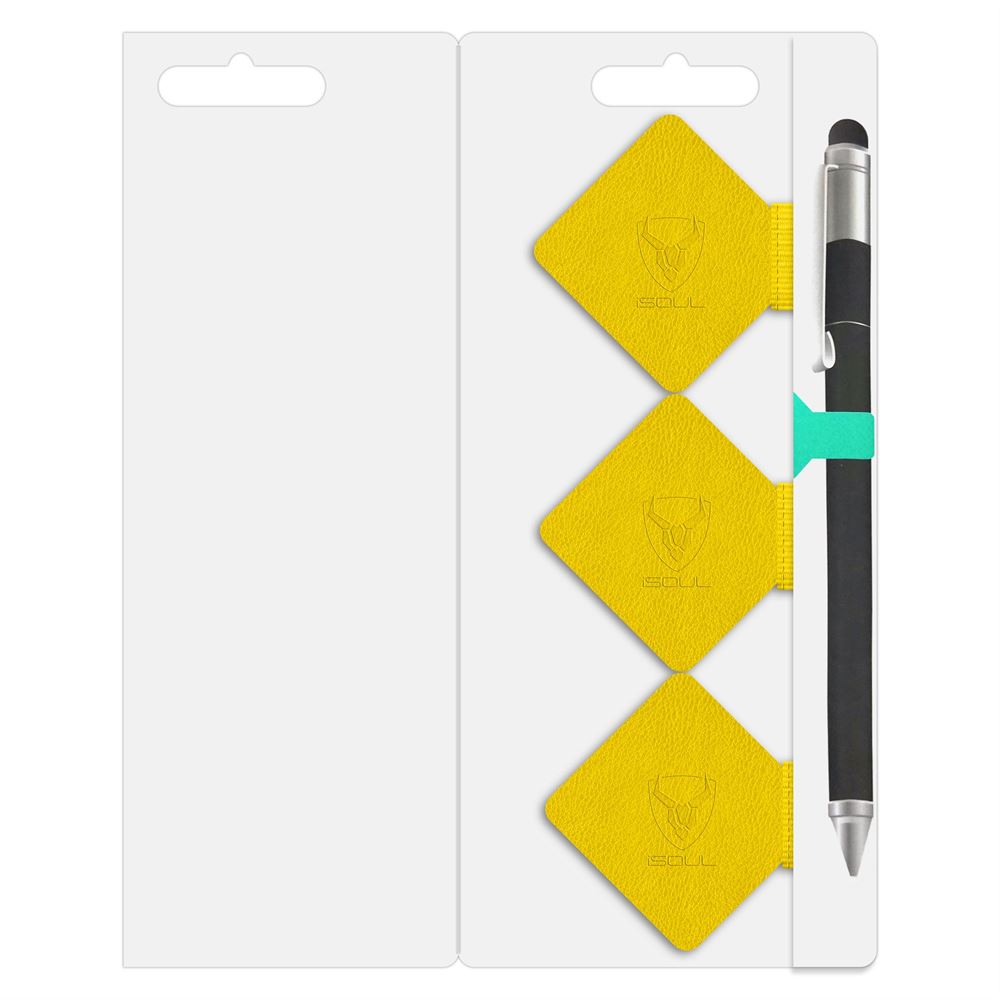 3X Yellow Adhesive Pen Loop Holder for Surface Pen - iSOUL