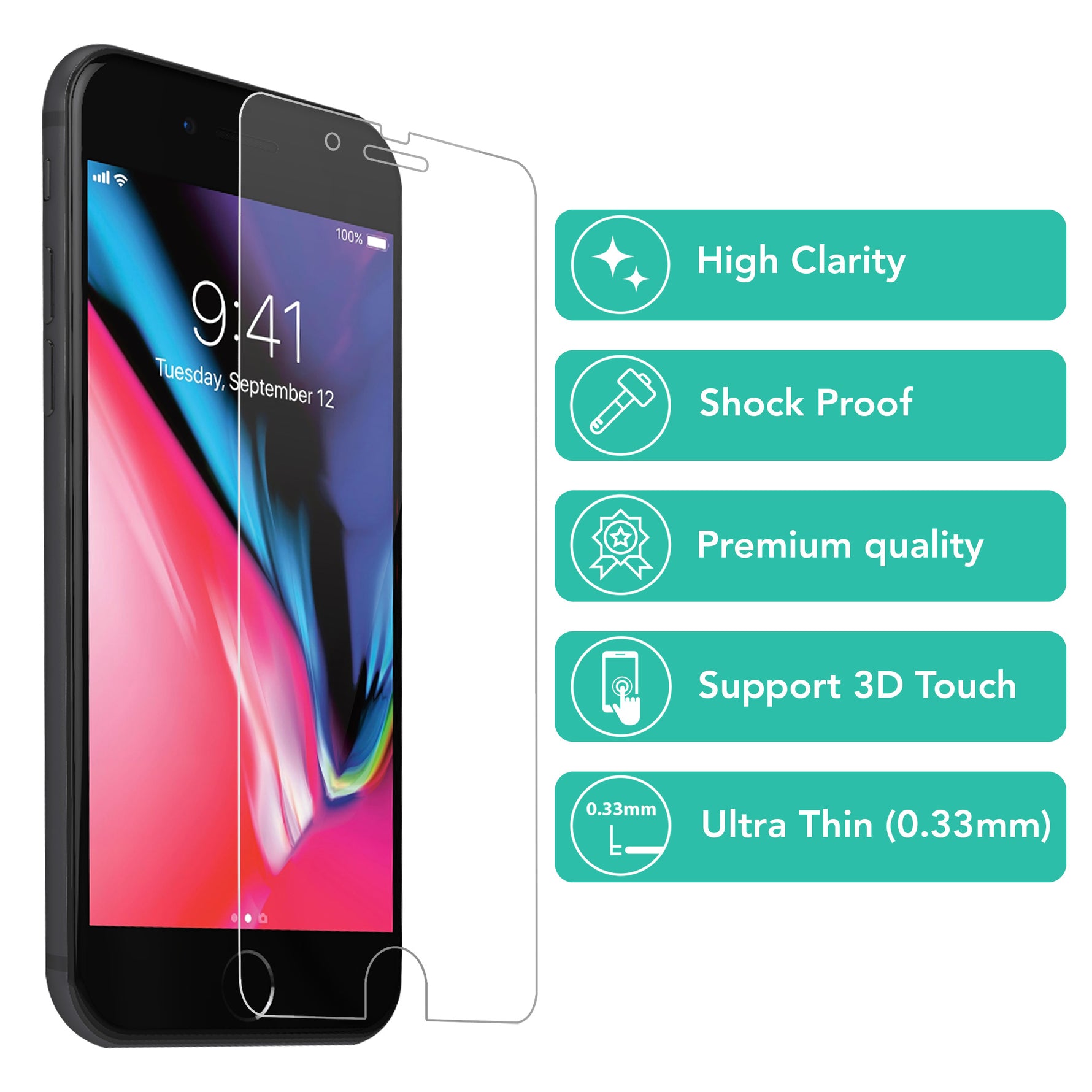 iFlash - Pellicola protettiva per schermo per iPhone 7 Plus iFlash - Pellicola protettiva per schermo per iPhone 7 Plus