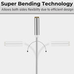 iSoul Braided 3.5mm Headphone Earphone Y Aux Splitter Adapter Jack Male to Dual Female Silver - iSOUL
