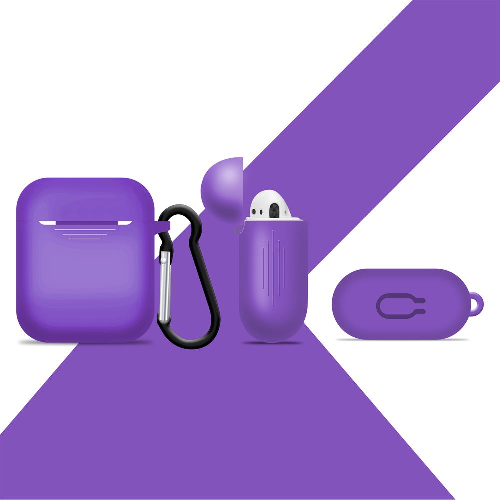 Purple Airpod Case for Apple Airpods - iSOUL