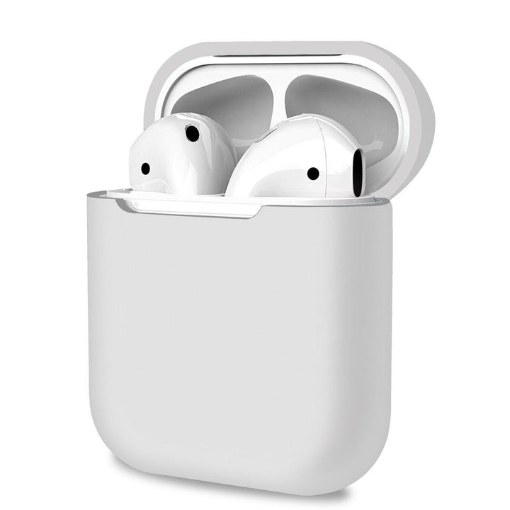 White Soft Silicone Earphone Case Cover For AirPods 1/2
