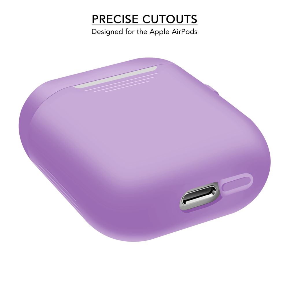 Silicone Slight Purple Airpod Case Cover - iSOUL