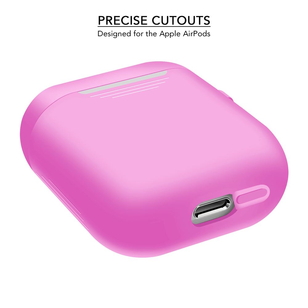 Pink Silicone Airpod Case for Airpods 1 and 2 - iSOUL