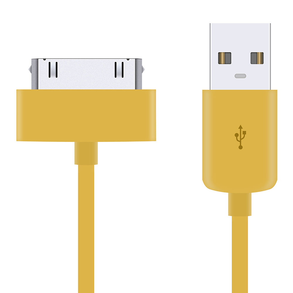 Yellow 30-Pin 1 Metre Charging Cable for Charge and Data Sync - iSOUL