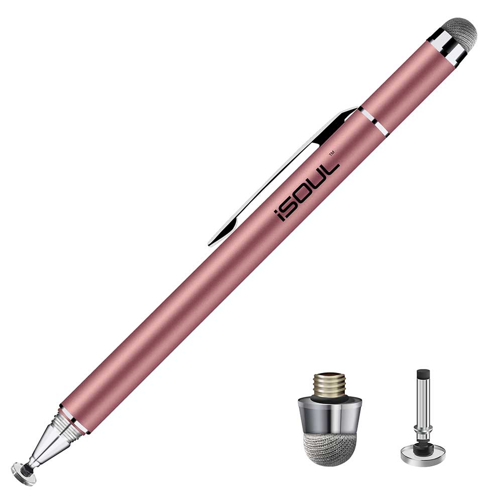 Stylus Pen with Microfiber and Capacitive Transparent Precise Disc - iSOUL