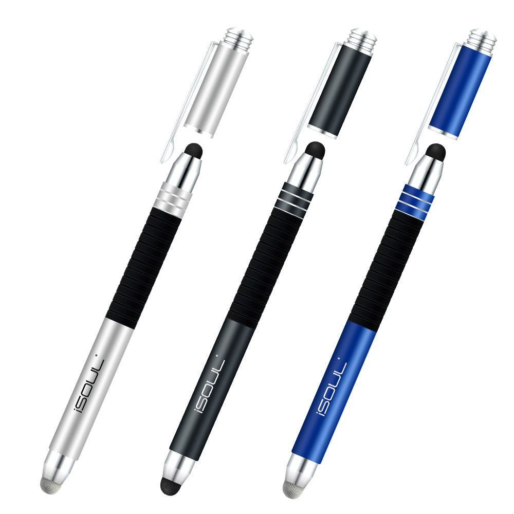 Aluminium Body Stylus Pen for iPad Tablet iPhone with Microfiber Tips - iSOUL