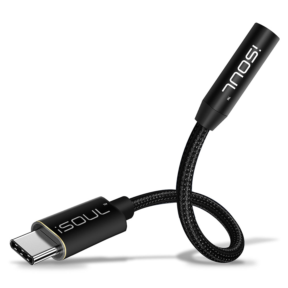 Type C USB to 3.5mm Audio Adapter Nylon Braided - iSOUL