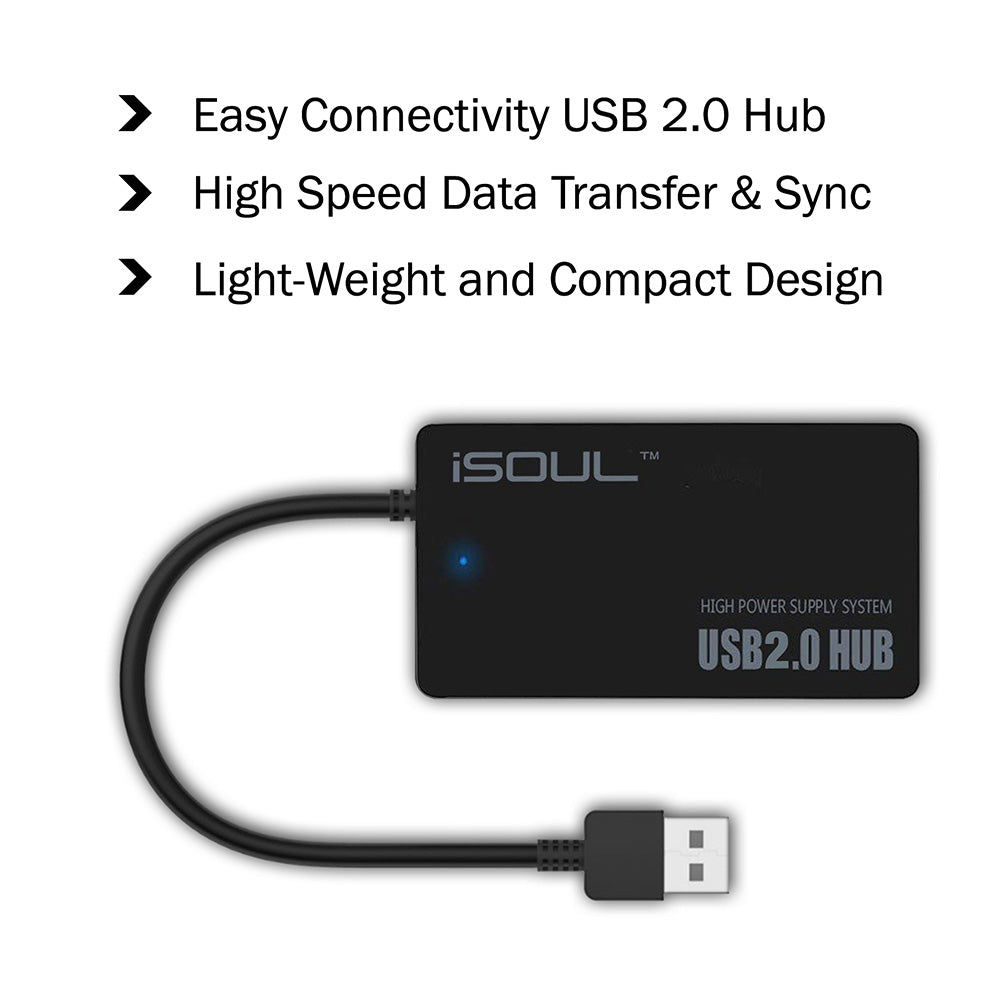 Ultra Slim 4-Port Multi USB 2.0 Hub - iSOUL