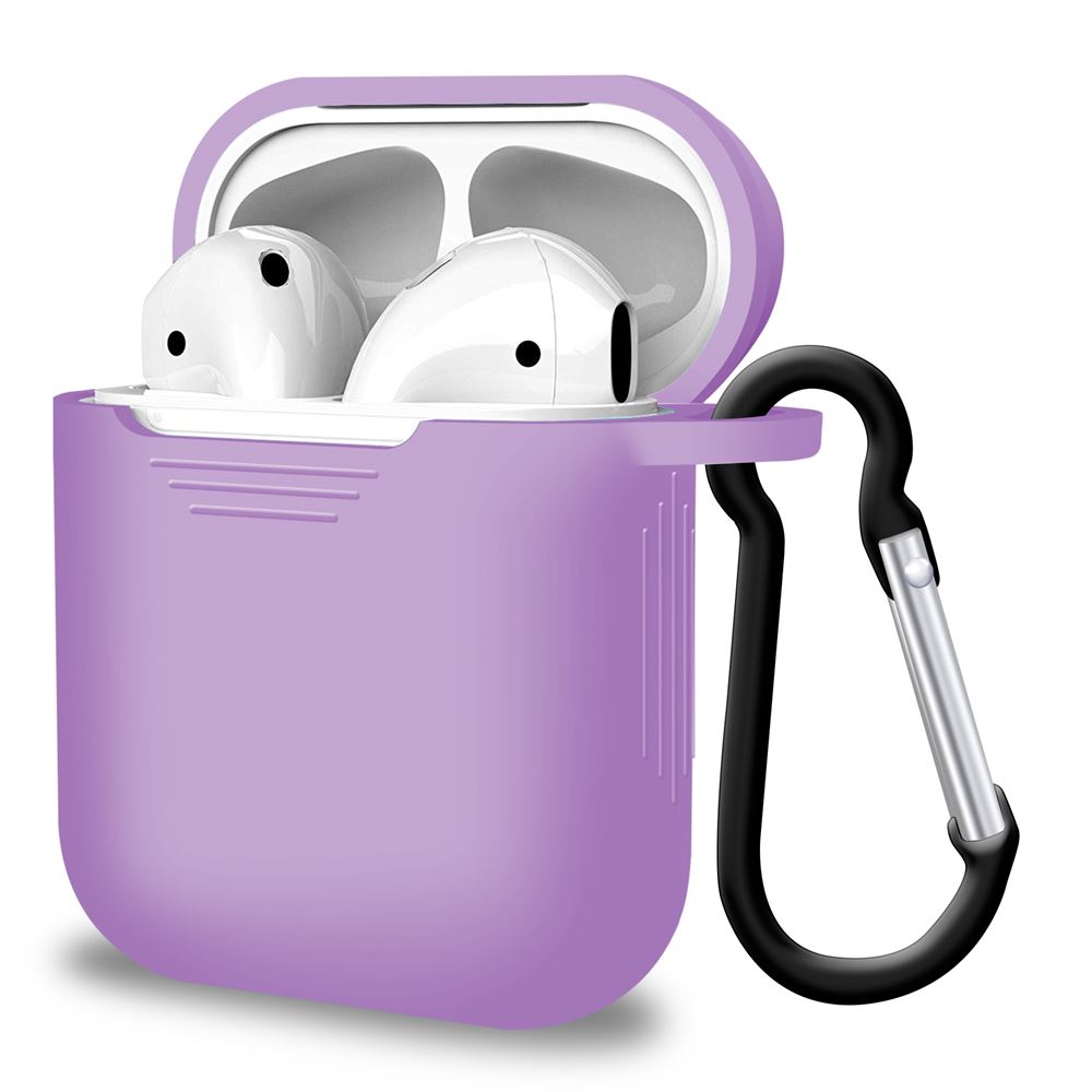 Silicone Slight Purple Airpod Case Cover - iSOUL