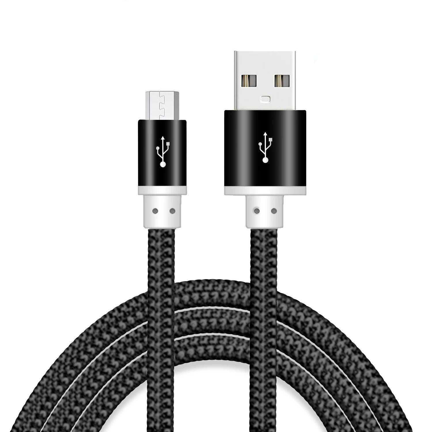 Heavyduty Braided Extra Long Fast Charge Micro USB Data Sync Phone Charger Cable