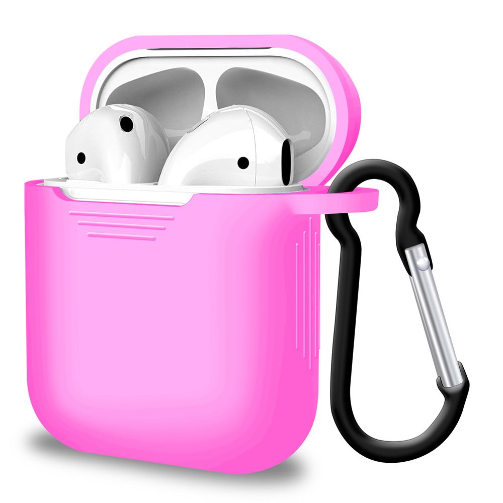 Pink Silicone Airpod Case for Airpods 1 and 2 - iSOUL