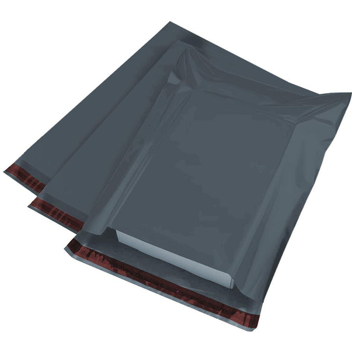 Mailing Bags, 9" x 12" (229mm to 305mm), Grey Plastic Poly Self Seal Bag