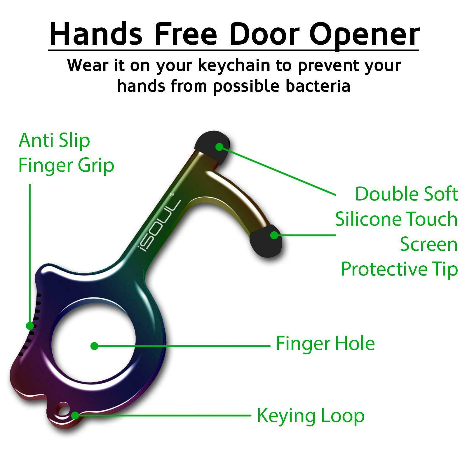 Contact less Safe Door Opener Elevator Handle Hand Protection Keychain