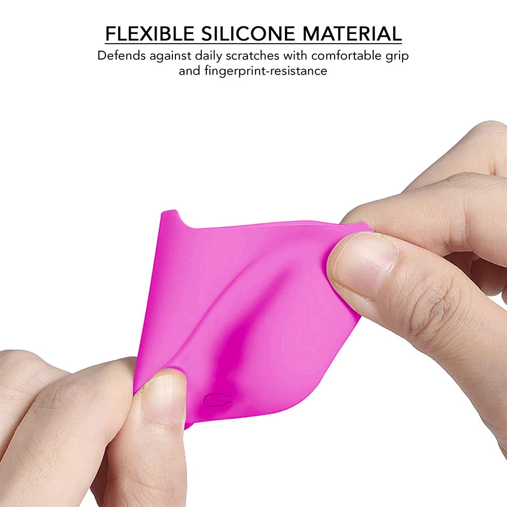 Pink Silicone Airpod Case for Airpods 1 and 2 - iSOUL