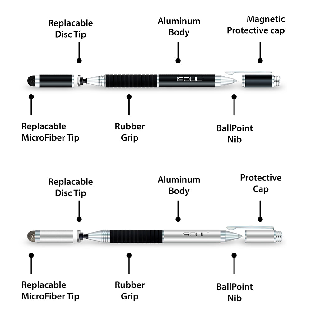 iSOUL Stylus Gel Pen with Microfiber Capacitive Precise Disc