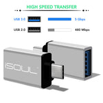 Premium Grade Type C USB male to female adapter 3.0 - iSOUL