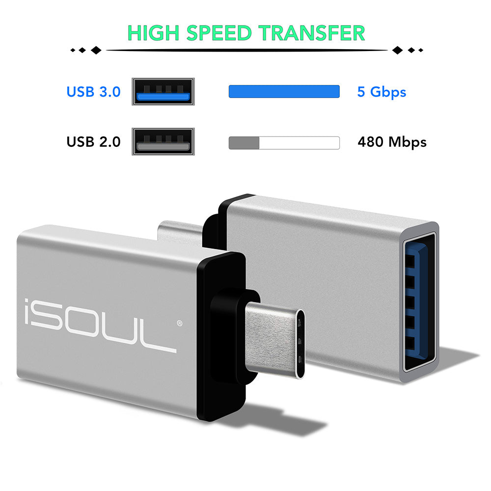 Premium Grade Type C USB male to female adapter 3.0 - iSOUL