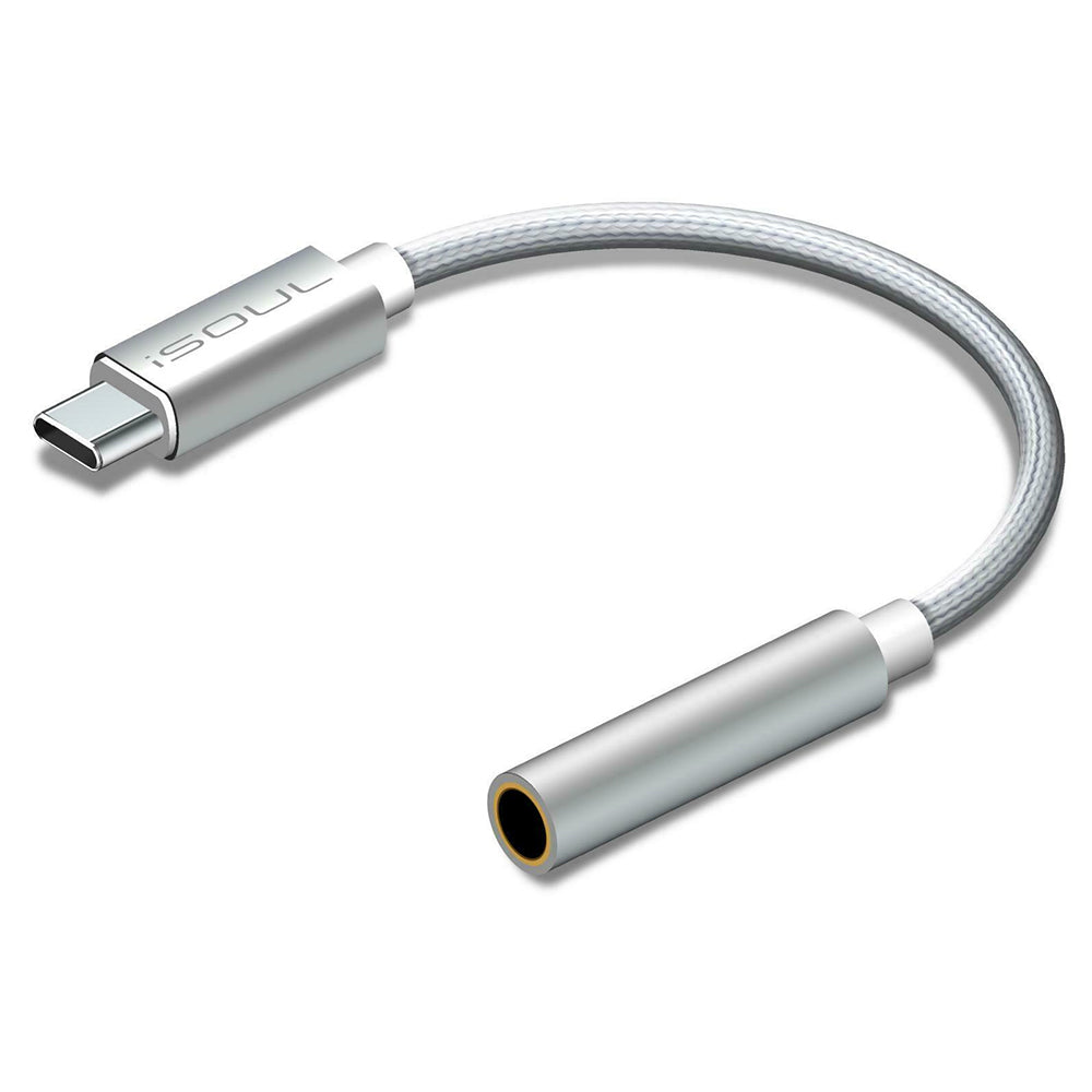 Type C USB to 3.5mm Audio Adapter Nylon Braided - iSOUL