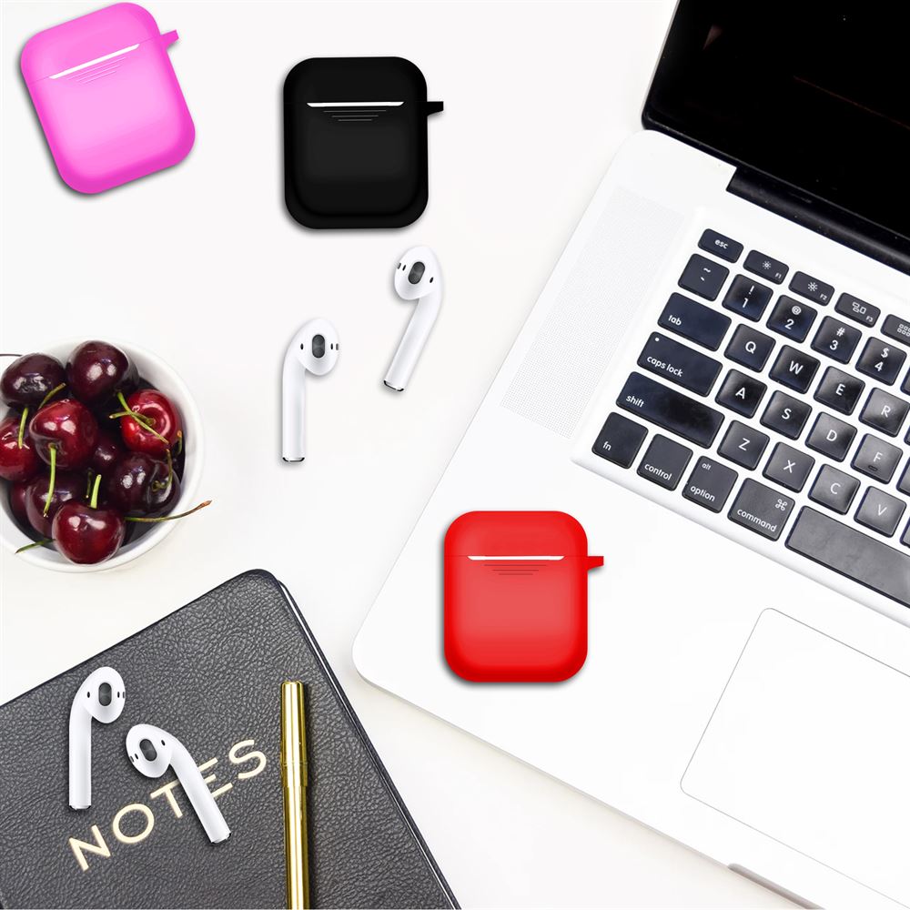 Red Airpods Case Cover for Airpods 1st Gen and 2nd Gen - iSOUL